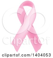 Clipart Of A Pink Breast Cancer Awareness Ribbon Royalty Free Vector Illustration