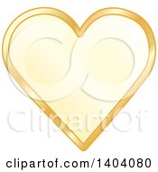 Poster, Art Print Of Yellow Heart In A Gold Frame