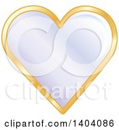 Clipart Of A Purple Heart In A Gold Frame Royalty Free Vector Illustration