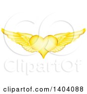 Winged Gold Heart