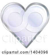 Poster, Art Print Of Purple Heart In A Silver Frame