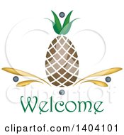 Poster, Art Print Of Pineapple Welcome Design