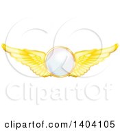 Poster, Art Print Of Circle With Gold Wings