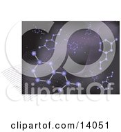 Purple Galaxy Web Background Of Molecules