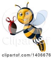 Clipart Of A 3d Male Bee On A White Background Royalty Free Illustration