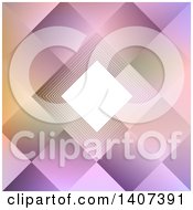 Poster, Art Print Of Gradient Purple Diamond Or Square Geometric Background