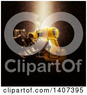 Clipart Of A 3d Robotic Arm In Dramatic Lighting Royalty Free Illustration