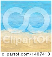 Poster, Art Print Of Painted Abstract Beach Landscape