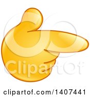 Clipart Of A Cartoon Emoji Hand Pointing Royalty Free Vector Illustration