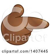 Clipart Of A Cartoon Emoji Hand Pointing Royalty Free Vector Illustration