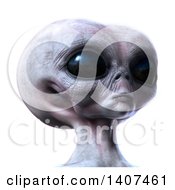 Poster, Art Print Of 3d Alien On A White Background