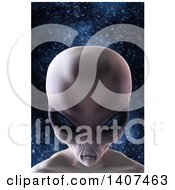 Poster, Art Print Of 3d Alien Beauty Shot On A Star Background