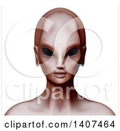 Poster, Art Print Of 3d Alien Hybrid Nephilim On A White Background