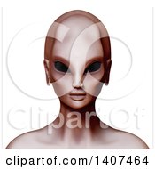 Clipart Of A 3d Alien Hybrid Nephilim On A White Background Royalty Free Illustration