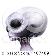 Poster, Art Print Of 3d Alien On A White Background