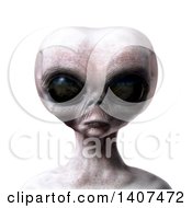 Poster, Art Print Of 3d Alien On A White Background