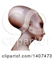 Poster, Art Print Of 3d Alien Human Hybrid On A White Background