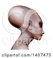 Clipart Of A 3d Alien Human Hybrid On A White Background Royalty Free Illustration