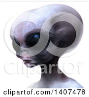 Clipart Of A 3d Alien On A White Background Royalty Free Illustration by Leo Blanchette