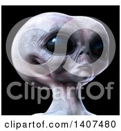 Poster, Art Print Of 3d Alien On A Black Background