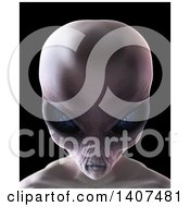 Poster, Art Print Of 3d Alien Beauty Shot On A Black Background