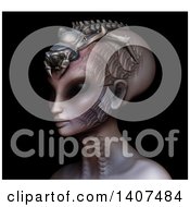 Poster, Art Print Of 3d Alien Queen Facing Left On A Black Background