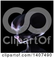 Poster, Art Print Of 3d Alien In Spooky Lighting On A Black Background