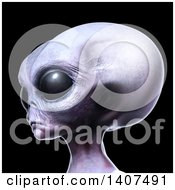 Poster, Art Print Of 3d Alien On A Black Background