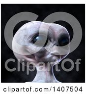 Poster, Art Print Of 3d Alien On A Black Background