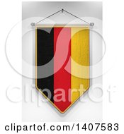 Poster, Art Print Of 3d Hanging German Flag Pennant On A Shaded Background