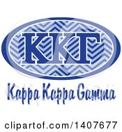 Clipart Of A College Kappa Kappa Gamma Sorority Organization Design Royalty Free Vector Illustration