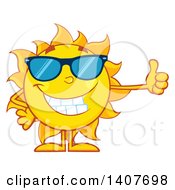 Clipart Of A Yellow Summer Time Sun Character Mascot Giving A Thumb Up Royalty Free Vector Illustration
