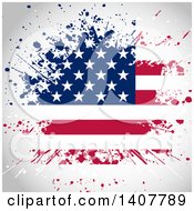 Poster, Art Print Of Background Of A Grungy Splatter American Flag
