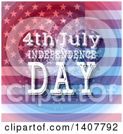 Poster, Art Print Of 4th July Independence Day Design With Text Over A Flag And Ripples