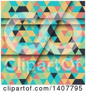 Poster, Art Print Of Colorful Geometric Backgroundo F Pyramids Or Triangles
