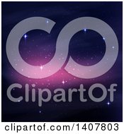 Clipart Of A Space Background Of Stars Royalty Free Vector Illustration