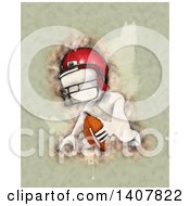 Poster, Art Print Of Watercolor White Man Ready For Football Kick Off