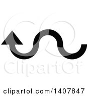 Clipart Of A Black And White Directional Arrow Design Element Royalty Free Vector Illustration
