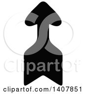 Clipart Of A Black And White Up Directional Arrow Design Element Royalty Free Vector Illustration