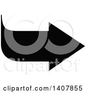 Clipart Of A Black And White Right Directional Arrow Design Element Royalty Free Vector Illustration