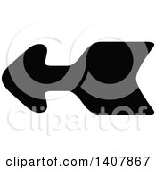 Clipart Of A Black And White Left Directional Arrow Design Element Royalty Free Vector Illustration by dero