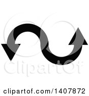Clipart Of A Black And White Directional Arrow Design Element Royalty Free Vector Illustration by dero