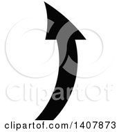 Clipart Of A Black And White Up Directional Arrow Design Element Royalty Free Vector Illustration by dero