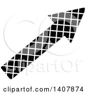 Clipart Of A Black And White Right Directional Arrow Design Element Royalty Free Vector Illustration by dero