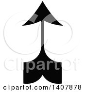 Clipart Of A Black And White Up Directional Arrow Design Element Royalty Free Vector Illustration by dero