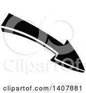 Clipart Of A Black And White Right Directional Arrow Design Element Royalty Free Vector Illustration