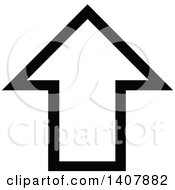 Clipart Of A Black And White Up Directional Arrow Design Element Royalty Free Vector Illustration