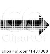 Clipart Of A Black And White Right Directional Arrow Design Element Royalty Free Vector Illustration by dero
