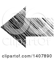 Poster, Art Print Of Black And White Left Directional Arrow Design Element