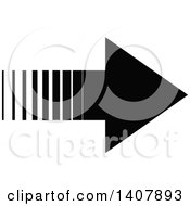 Poster, Art Print Of Black And White Right Directional Arrow Design Element